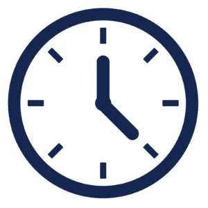 Icon of a clock with hands showing 12:20