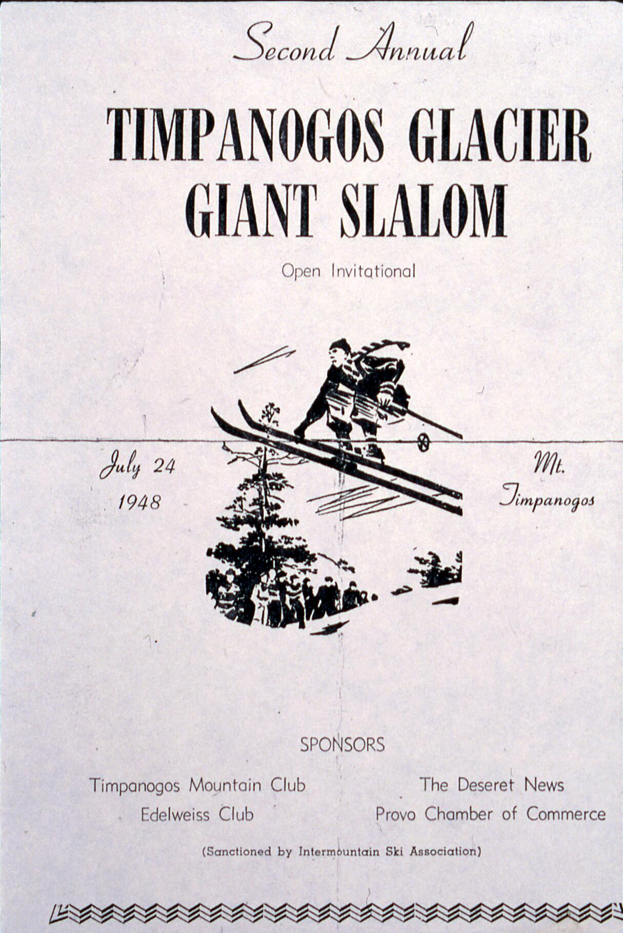 Cover of a flyer advertising the Glacier Cup in 1948