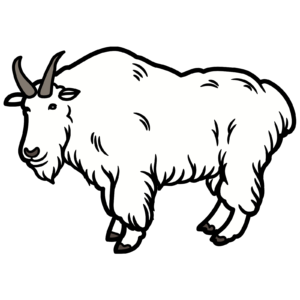 Image shows an animated goat