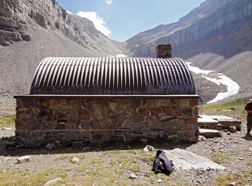 A side view of the Emerald Lake Shelter