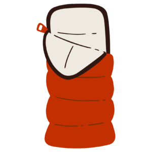 icon shows a sleeping bag